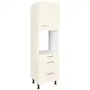 Bild 1 von Nobilia Geräteumbauschrank Touch, Magnolie, Metall, 2 Fächer, 3 Schubladen, nur wie online abgebildet bestellbar, 60x216.6x58 cm, Blauer Engel, Pefc, Goldenes M, Made in Germany, DGM-Klimapakt, Kü