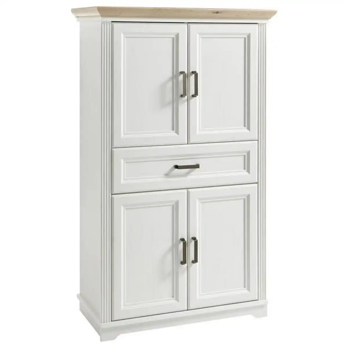 Bild 1 von Livetastic Midischrank, Weiß, Eiche, Pinien, Kunststoff, 4 Fächer, 1 Schubladen, 83x138x43 cm, stehend, Badezimmer, Badezimmerschränke, Midischränke