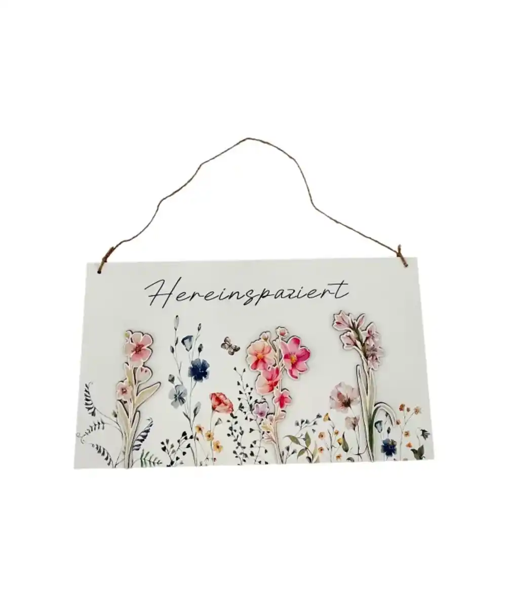 Bild 1 von Deko-Schild Frühling, weiß