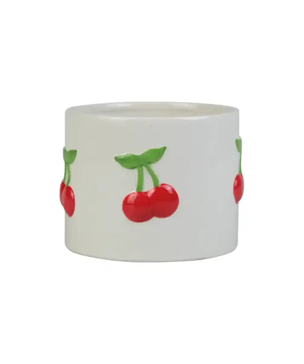 Bild 1 von Pflanztopf Kirschen, weiß/rot