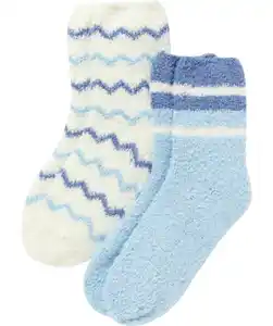 Flauschsocken, blau