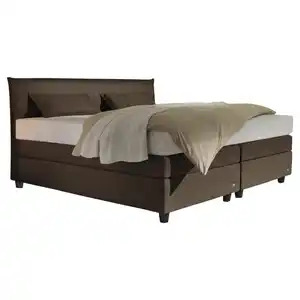 RUF Betten Boxspringbett, Braun, Textil, H3, 7-Zonen, Höhe ca. 20 cm, 180x200 cm, Matratze, gepolstertes Kopfteil, in verschiedenen Größen erhältlich, Schlafzimmer, Betten, Doppelbetten
