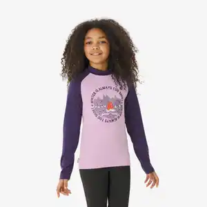 WEDZE Skiunterhemd Kinder warm - BL500 violett mit Motiv