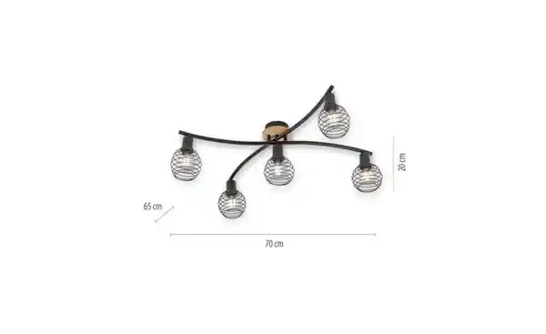 Bild 4 von Paul Neuhaus Deckenleuchte, 5-flammig, Holz/Metall