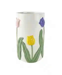 Keramikvase Frühling, bunt