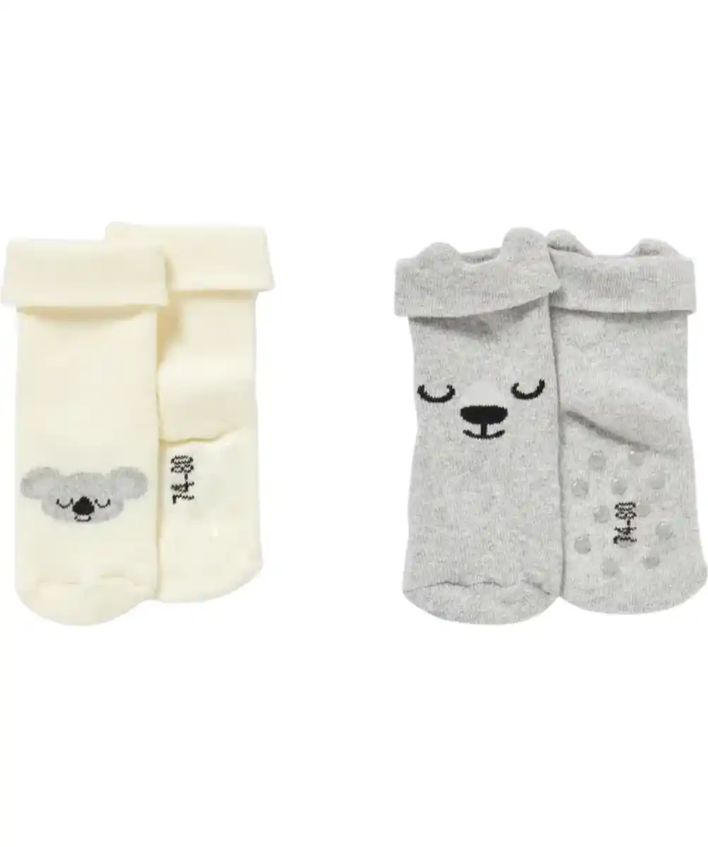 Bild 1 von Frotteesocken Tiere, grau/weiß