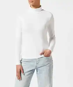 Basic Langarmshirt, weiß