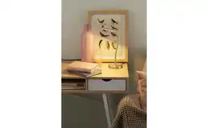 Trio Tischleuchte, 1-flammig, Nickel-matt mit Schwanenhals