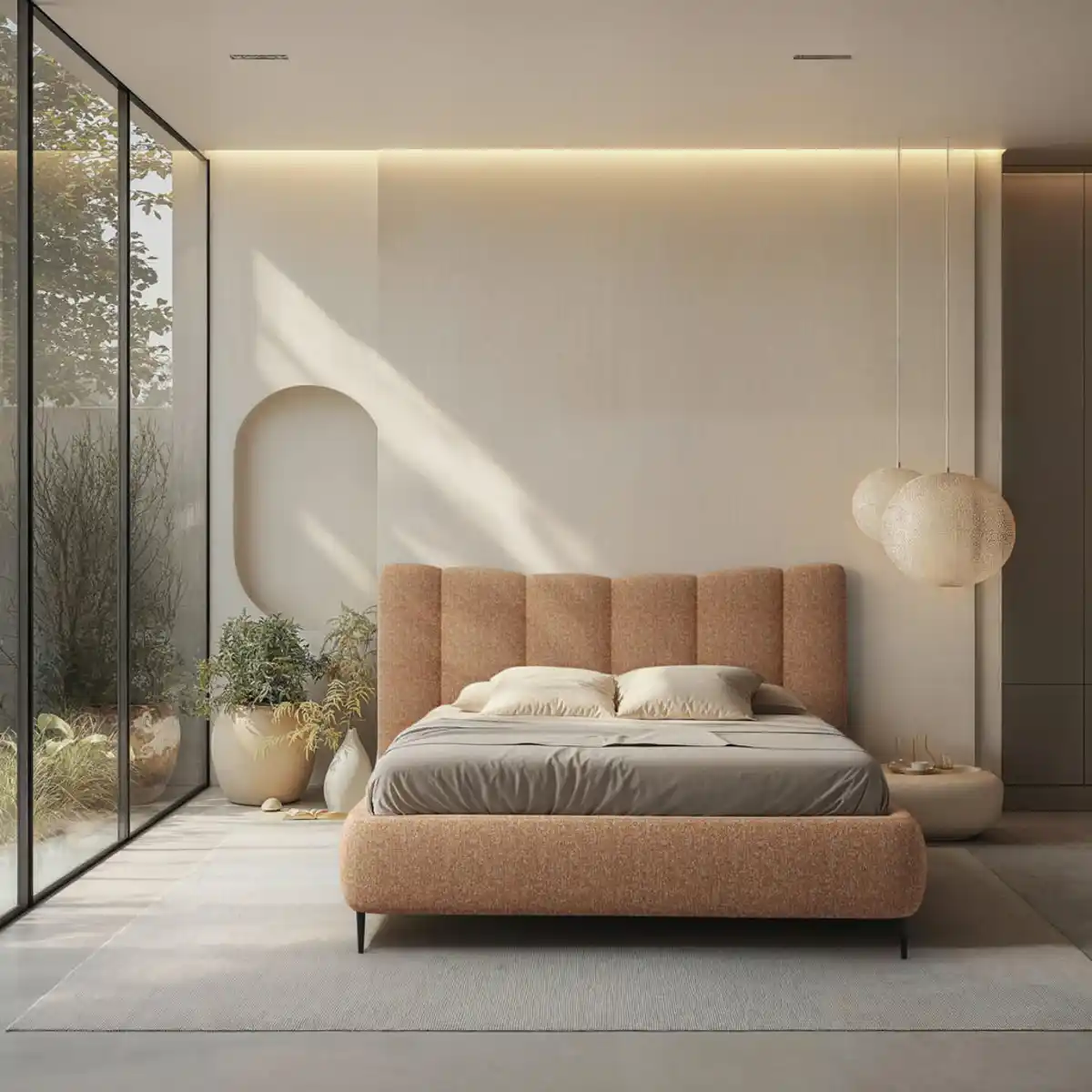 Bild 1 von Mid.you Polsterbett, Terracotta, Metall, 180x200 cm, Bettkasten, Lattenrost, gepolstertes Kopfteil, in verschiedenen Größen erhältlich,alternative erhältlich, Schlafzimmer, Betten, Polsterbetten