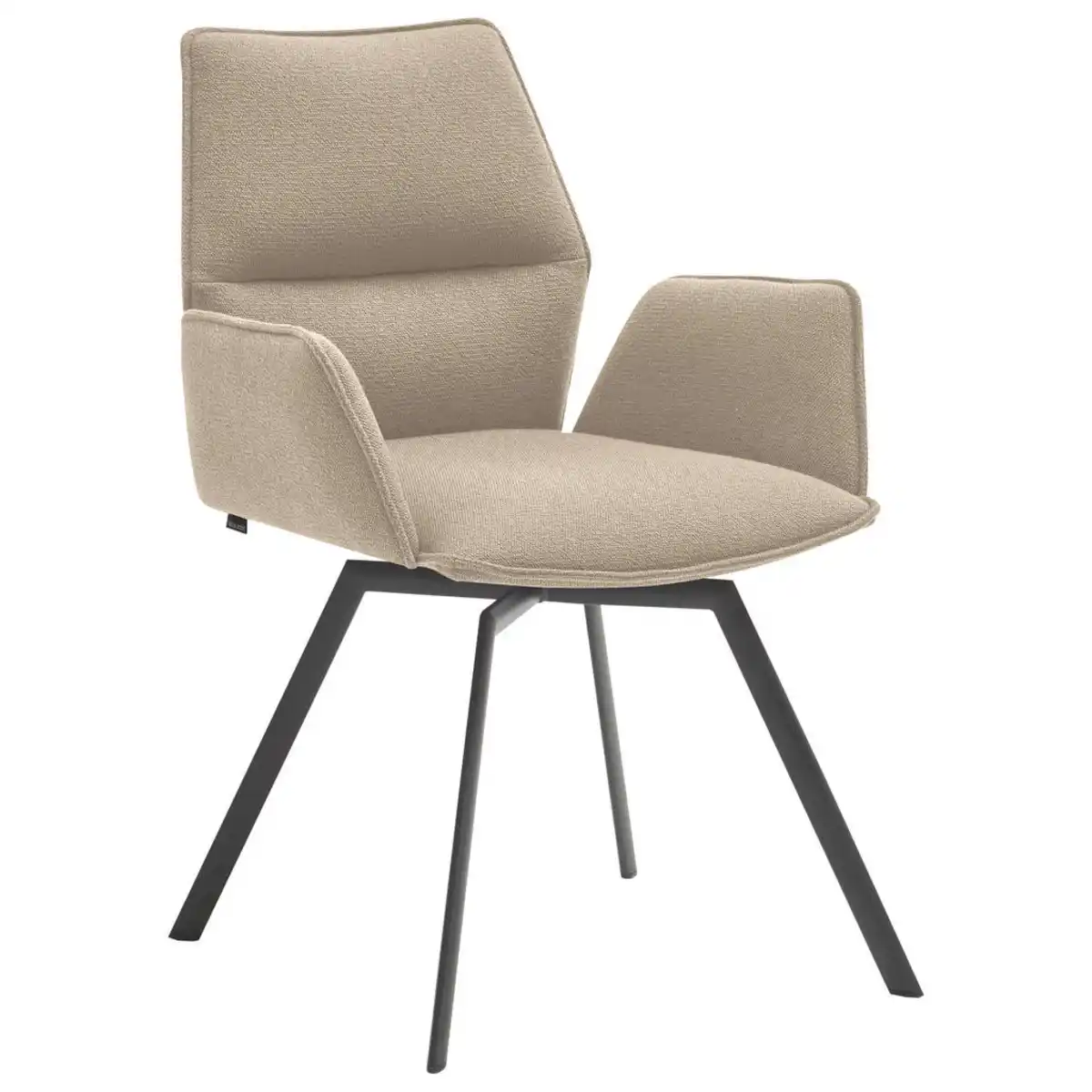 Bild 1 von Venjakob Armlehnstuhl, Anthrazit, Sand, Metall, Textil, eckig, Stativgestell, 63x86x60 cm, Goldenes M, Made in Germany, Dgm, DGM-Emissionslabel, Lederauswahl, Stoffauswahl, Gestellauswahl, Esszimmer,