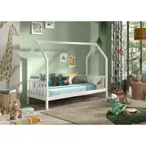 Vipack Hausbett, Weiß, Holz, Kiefer, massiv, 90x200 cm, Kinder- & Jugendzimmer, Kindermöbel, Kinderbetten, Hausbetten