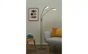 Fischer-Honsel LED-Lese-Leuchte 2-flammig, Nickel-matt