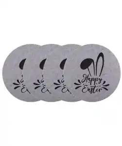 Platzsets Ostern, grau gemustert