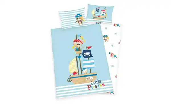 Bild 3 von Herding Bettwäsche-Set Kleiner Pirat blau