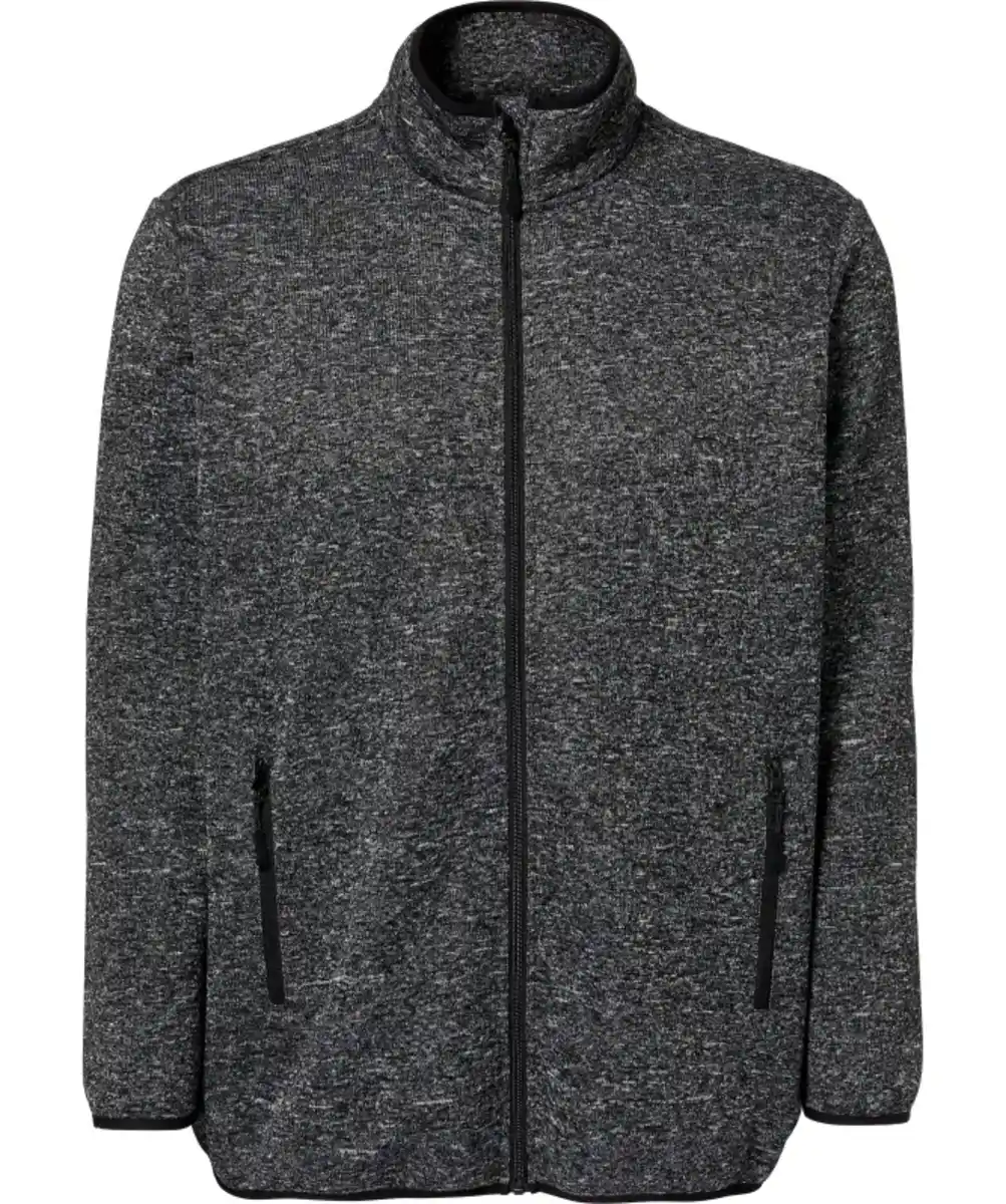 Bild 1 von Strickfleecejacke in Melange, anthrazit melange