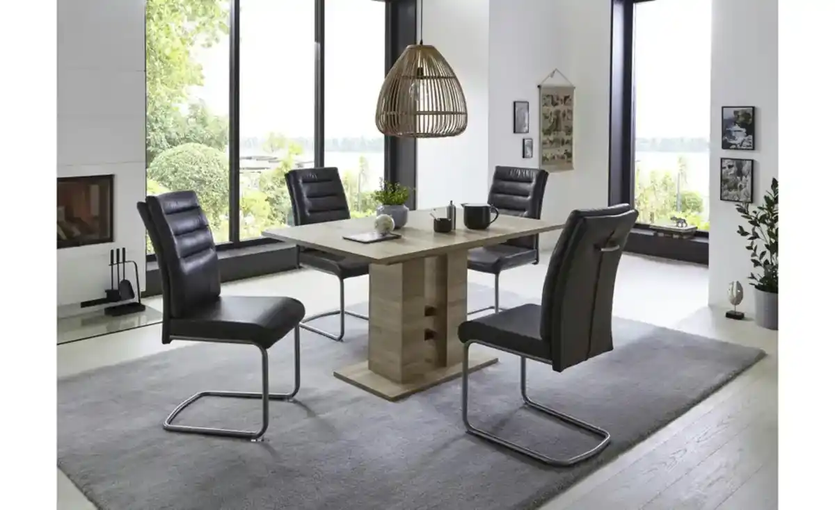 Bild 1 von Polsterschwingstuhl 2er-Set in Leder-Optik Andrei