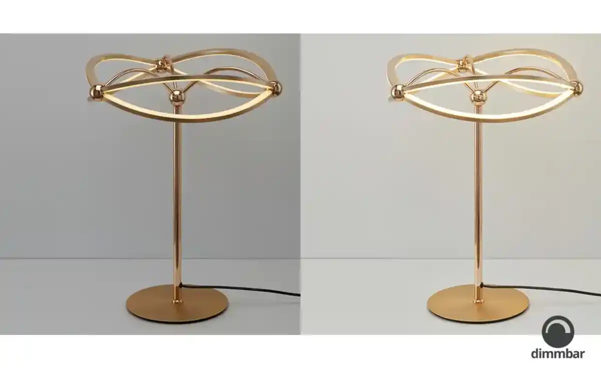 Bild 2 von Trio LED-Tischleuchte, messing-matt, geschwungen Charivari