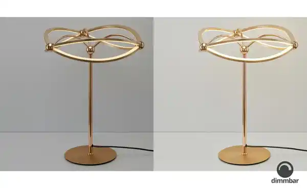 Bild 2 von Trio LED-Tischleuchte, messing-matt, geschwungen Charivari