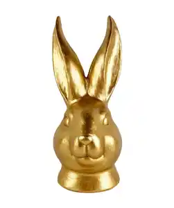 Deko-Hasenkopf Ostern, gold