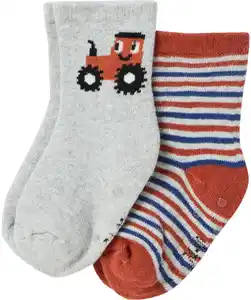 Frottee-Socken mit ABS-Druck, grau