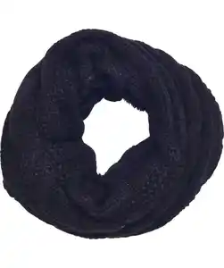 Loopschal mit Kunstfell, schwarz