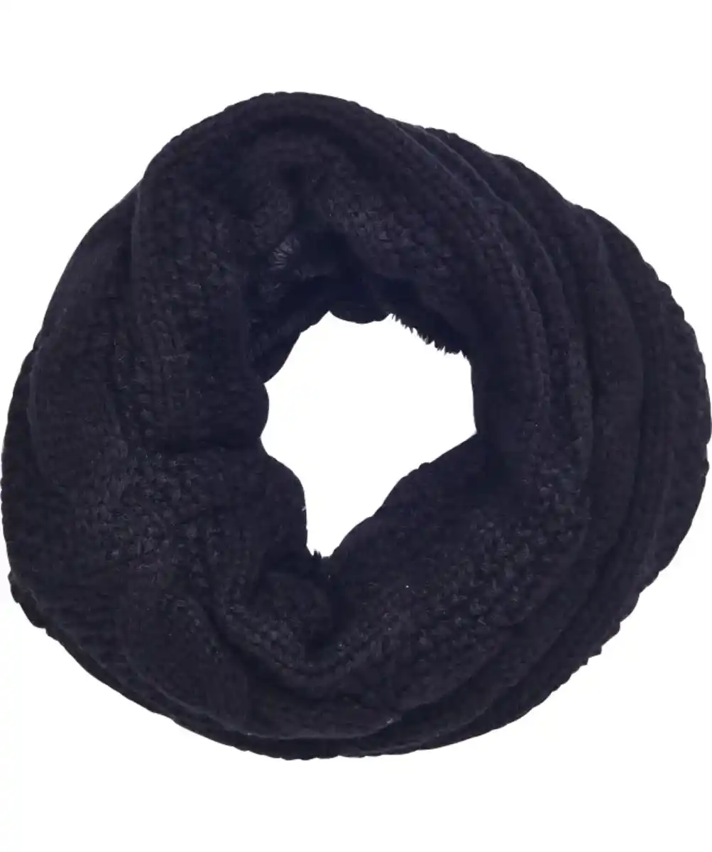 Bild 1 von Loopschal mit Kunstfell, schwarz