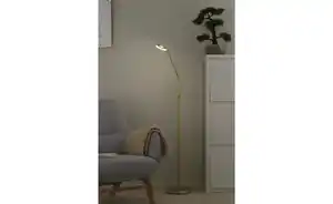 Fischer-Honsel LED-Leseleuchte, Messing-matt mit Dimmer Dent