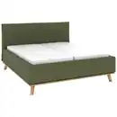 Bild 1 von Musterring Polsterbett, Dunkelgrün, Textil, Birke, Buche,Esche, massiv, H3, Höhe ca. 20 cm, 160x200 cm, Reach, atmungsaktiv,Bettkasten, Lattenrost, Matratze, in verschiedenen Größen erhältlich,M