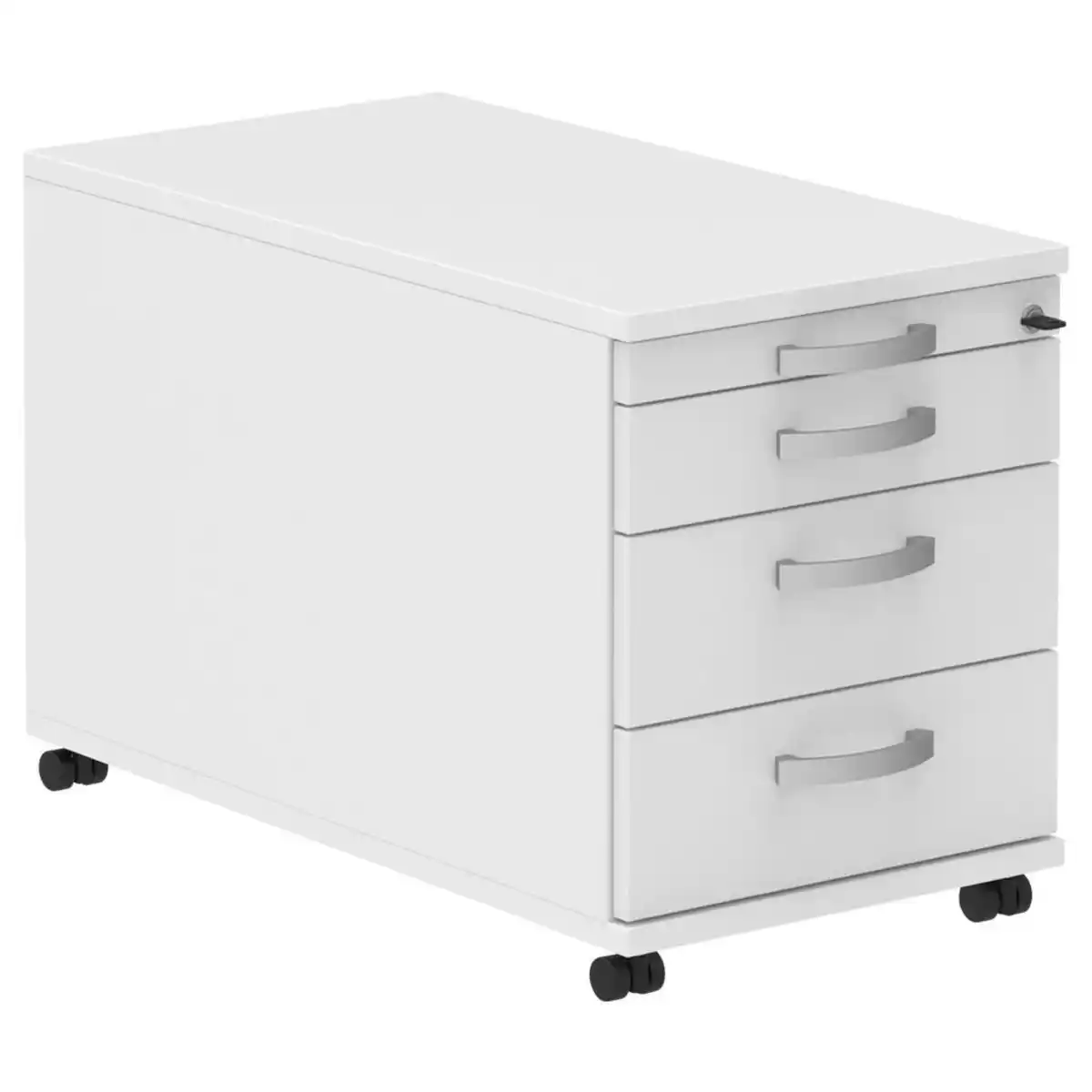 Bild 1 von Moderano Rollcontainer, Weiß, Alu, Metall, 4 Schubladen, 42.7x54.4x80 cm, Made in Germany, umfangreiches Zubehör erhältlich, Arbeitszimmer, Container, Rollcontainer