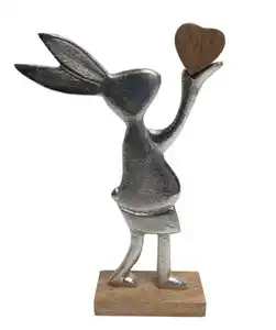 Deko-Hase Ostern, silber