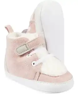 Babyschuhe aus Velours, rosa