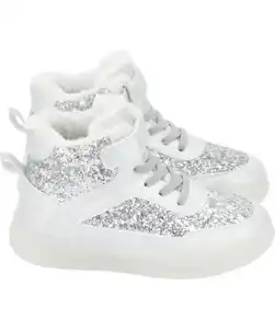 Sneaker mit LEDs, silbergrau