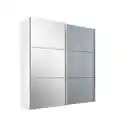 Bild 1 von Moderano Schwebetürenschrank, Weiß, Hellgrau, Metall, 8 Fächer, 2 Schubladen, 167x222x68 cm, Goldenes M, BQ - Bündnis für Qualität, Made in Germany, Typenauswahl, Beimöbel erhältlich, umfangr