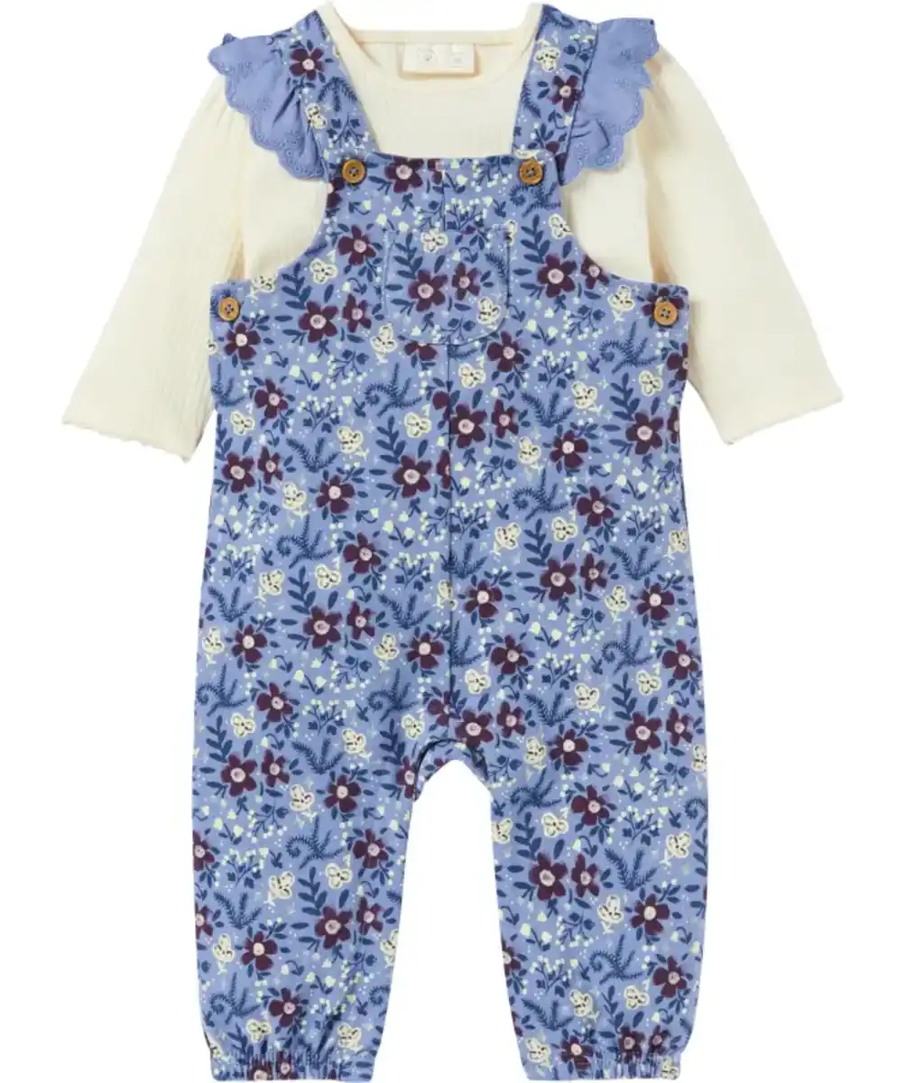 Bild 1 von Newborn Langarmshirt + Latzhose, blau