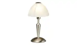 KHG Tischleuchte nickel matt mit Glasschirm