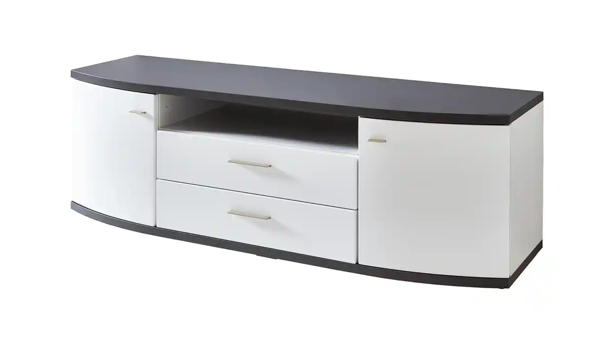 Bild 1 von TV - Lowboard weiß hochglanz graphit 165 cm TV-Board - CABANA