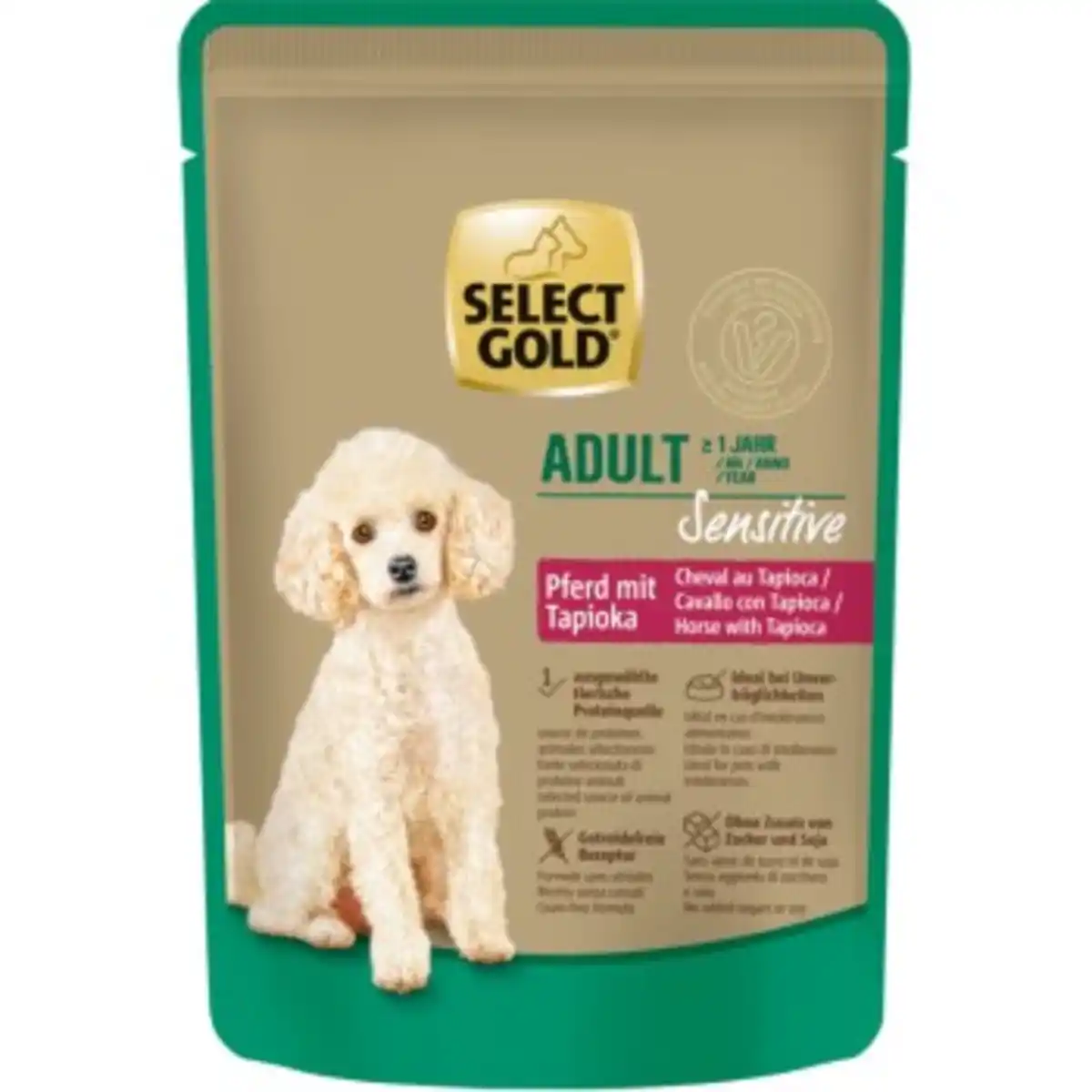 Bild 1 von SELECT GOLD Nassfutter Hund Sensitive Adult Pferd mit Tapioka 12x100 g