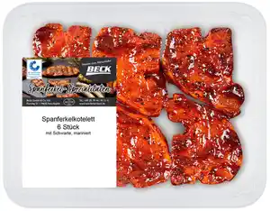 BECK Spanferkelkotelett mit Schwarte, mariniert, kg