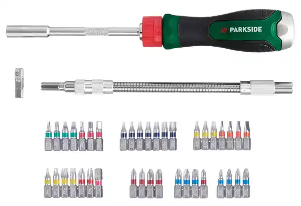 Bild 2 von PARKSIDE® Ratschenschraubendreher- und Bit-Set, 43-teilig
