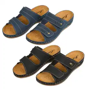 CAMPRELLA Damen-Comfort-Pantoletten, Paar