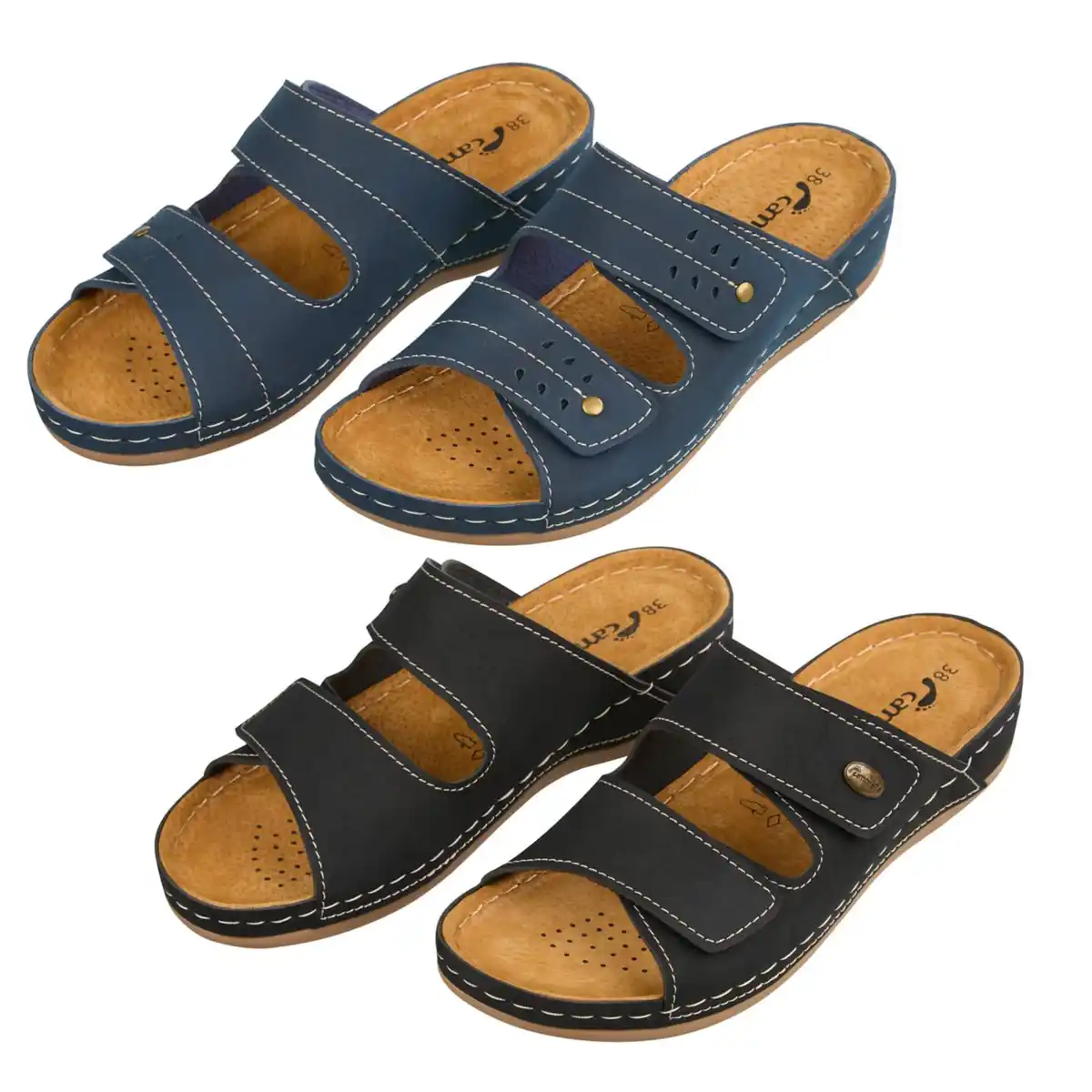 Bild 1 von CAMPRELLA Damen-Comfort-Pantoletten, Paar