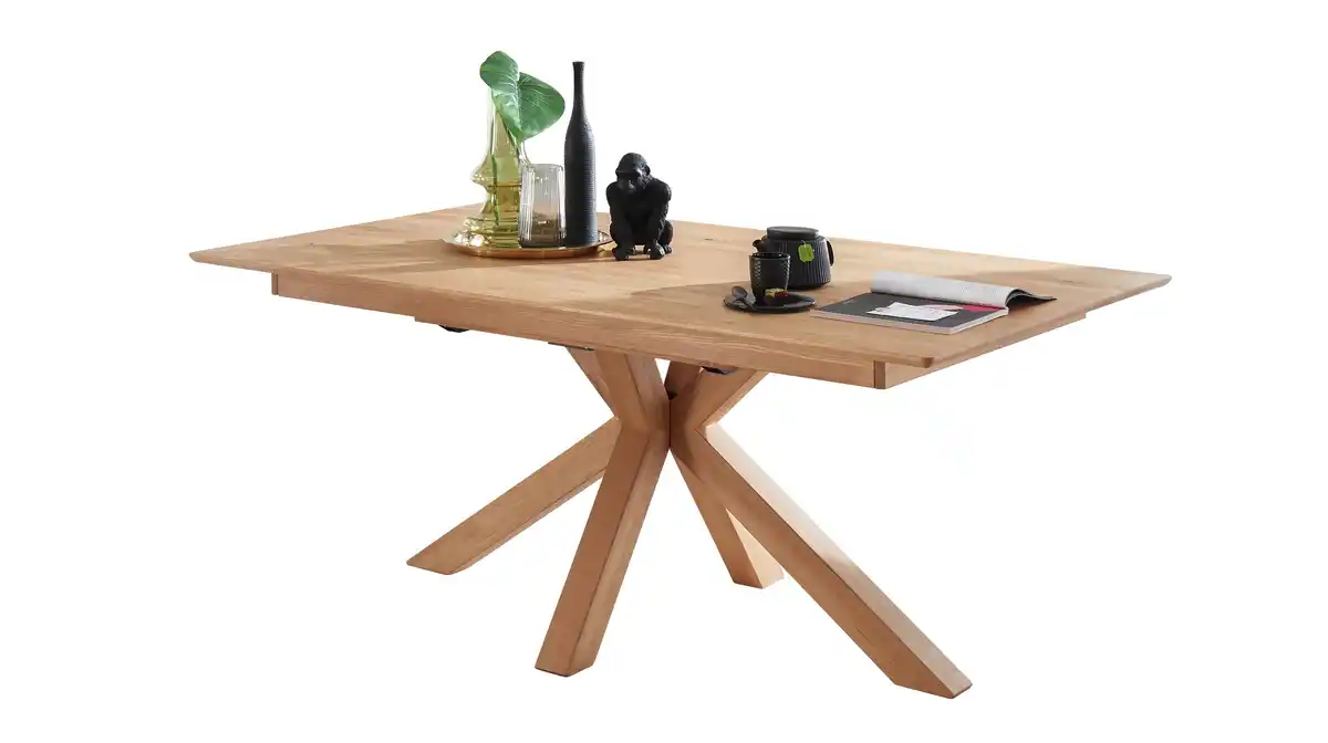 Bild 1 von Esstisch Massivholztisch 200 cm in Wildeiche ausziehbar - RICARDO