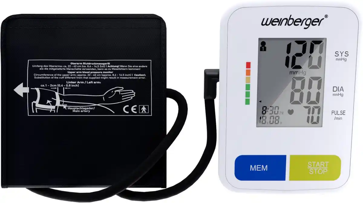 Bild 1 von WEINBERGER Oberarm-Blutdruckmessgerät »84115«