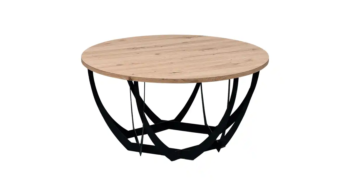 Bild 1 von Couchtisch Artisan Eiche 80 x 80 cm rund Wohnzimmertisch - MELLA