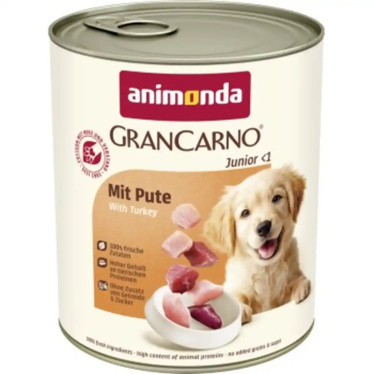 Bild 1 von animonda GranCarno Original Nassfutter Hund Junior, Pute 6x800 g
