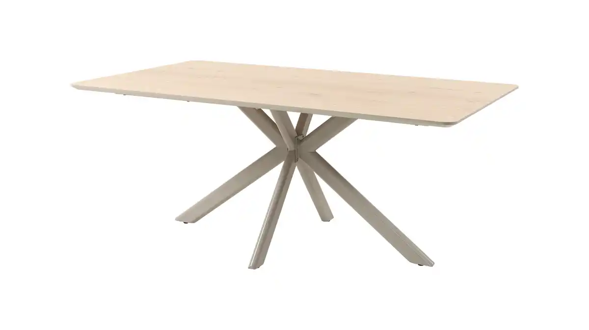 Bild 1 von Esstisch 180 x 100 cm Eiche natur Metallgestell - LIVIA