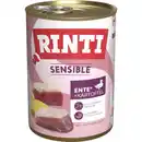 Bild 1 von RINTI Sensible Nassfutter Hund, Adult, Dose 12x400 g Ente und Hühnerleber