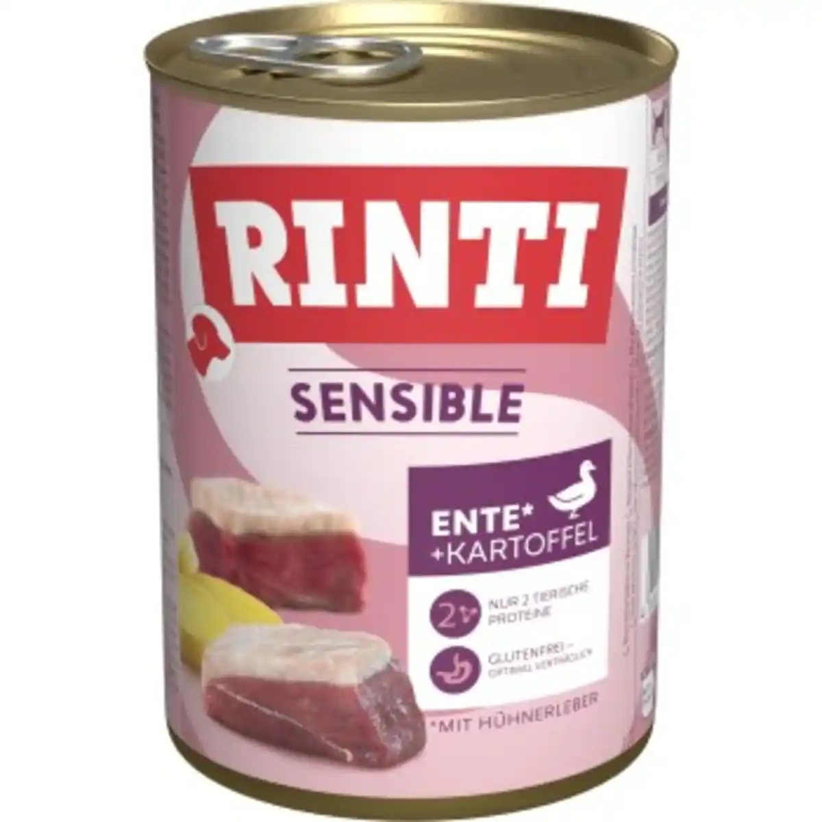Bild 1 von RINTI Sensible Nassfutter Hund, Adult, Dose 12x400 g Ente und Hühnerleber