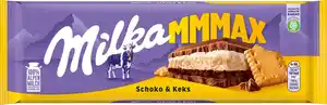 MILKA Schokoladentafel Milch mit Schokolade und Keks, 300 g