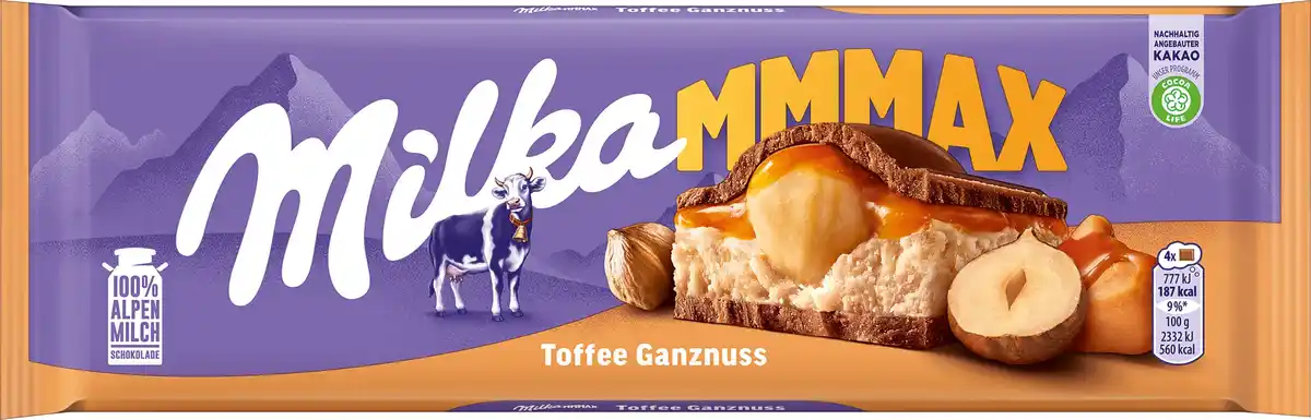Bild 1 von Milka Schokoladentafel Toffee Ganznuss MMMAX, 300 g